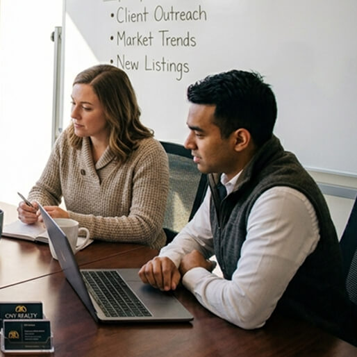 Realtors having an internal meeting